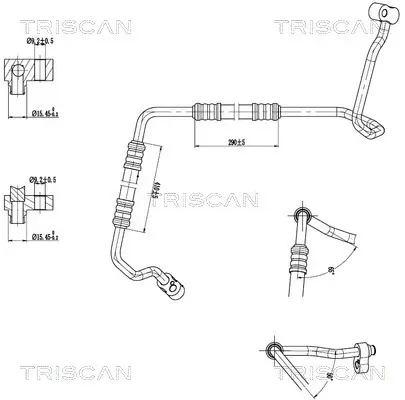 Hochdruck-/Niederdruckleitung, Klimaanlage TRISCAN 9010 11010 Bild Hochdruck-/Niederdruckleitung, Klimaanlage TRISCAN 9010 11010