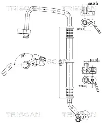 Hochdruck-/Niederdruckleitung, Klimaanlage TRISCAN 9010 11013 Bild Hochdruck-/Niederdruckleitung, Klimaanlage TRISCAN 9010 11013