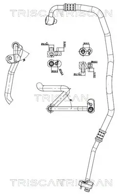 Hochdruck-/Niederdruckleitung, Klimaanlage TRISCAN 9010 11016 Bild Hochdruck-/Niederdruckleitung, Klimaanlage TRISCAN 9010 11016
