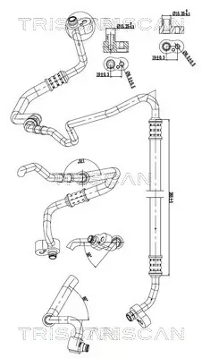 Hochdruck-/Niederdruckleitung, Klimaanlage TRISCAN 9010 11021 Bild Hochdruck-/Niederdruckleitung, Klimaanlage TRISCAN 9010 11021