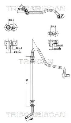 Hochdruck-/Niederdruckleitung, Klimaanlage TRISCAN 9010 11022