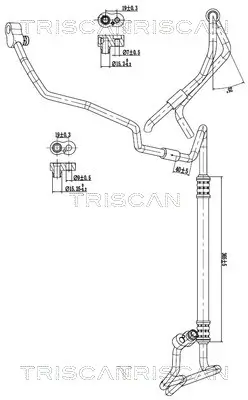 Hochdruck-/Niederdruckleitung, Klimaanlage TRISCAN 9010 11023 Bild Hochdruck-/Niederdruckleitung, Klimaanlage TRISCAN 9010 11023