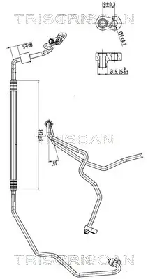 Hochdruck-/Niederdruckleitung, Klimaanlage TRISCAN 9010 11026