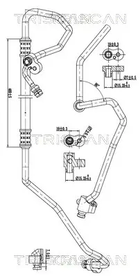 Hochdruck-/Niederdruckleitung, Klimaanlage TRISCAN 9010 11028