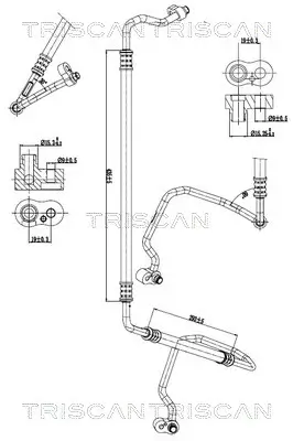 Hochdruck-/Niederdruckleitung, Klimaanlage TRISCAN 9010 11029