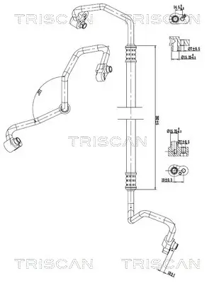 Hochdruck-/Niederdruckleitung, Klimaanlage TRISCAN 9010 11032