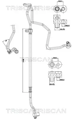 Hochdruck-/Niederdruckleitung, Klimaanlage TRISCAN 9010 11034 Bild Hochdruck-/Niederdruckleitung, Klimaanlage TRISCAN 9010 11034