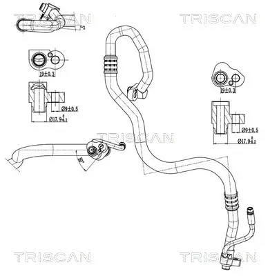 Hochdruck-/Niederdruckleitung, Klimaanlage TRISCAN 9010 11036 Bild Hochdruck-/Niederdruckleitung, Klimaanlage TRISCAN 9010 11036