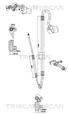Hochdruck-/Niederdruckleitung, Klimaanlage TRISCAN 9010 11037