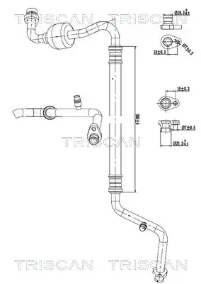 Hochdruck-/Niederdruckleitung, Klimaanlage vorne TRISCAN 9010 14002