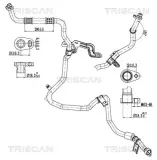 Hochdruck-/Niederdruckleitung, Klimaanlage hinten TRISCAN 9010 14008