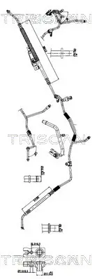 Hochdruck-/Niederdruckleitung, Klimaanlage TRISCAN 9010 15001