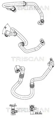 Hochdruck-/Niederdruckleitung, Klimaanlage TRISCAN 9010 15006