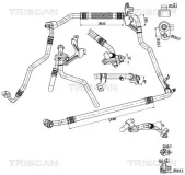 Hochdruck-/Niederdruckleitung, Klimaanlage TRISCAN 9010 15007
