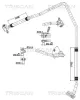 Hochdruck-/Niederdruckleitung, Klimaanlage TRISCAN 9010 15008