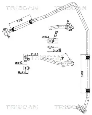 Hochdruck-/Niederdruckleitung, Klimaanlage TRISCAN 9010 15008 Bild Hochdruck-/Niederdruckleitung, Klimaanlage TRISCAN 9010 15008