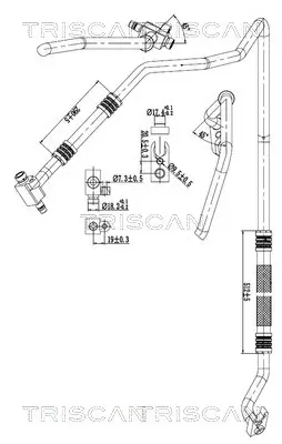 Hochdruck-/Niederdruckleitung, Klimaanlage TRISCAN 9010 15009 Bild Hochdruck-/Niederdruckleitung, Klimaanlage TRISCAN 9010 15009