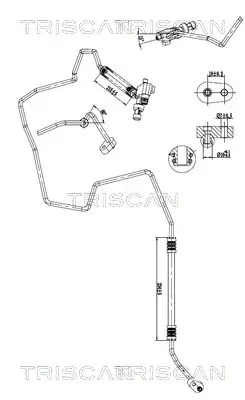 Hochdruck-/Niederdruckleitung, Klimaanlage TRISCAN 9010 15010 Bild Hochdruck-/Niederdruckleitung, Klimaanlage TRISCAN 9010 15010