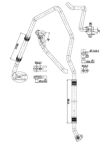 Hochdruck-/Niederdruckleitung, Klimaanlage TRISCAN 9010 15013 Bild Hochdruck-/Niederdruckleitung, Klimaanlage TRISCAN 9010 15013