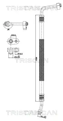 Hochdruck-/Niederdruckleitung, Klimaanlage TRISCAN 9010 15017