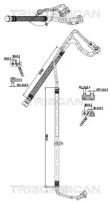 Hochdruck-/Niederdruckleitung, Klimaanlage TRISCAN 9010 15020
