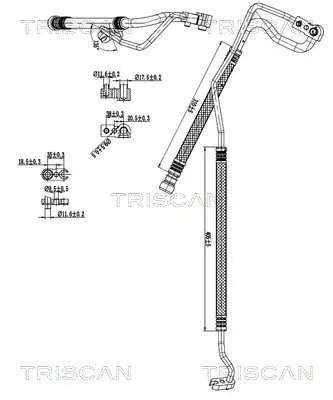Hochdruck-/Niederdruckleitung, Klimaanlage TRISCAN 9010 15021