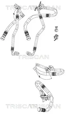 Hochdruck-/Niederdruckleitung, Klimaanlage TRISCAN 9010 15022