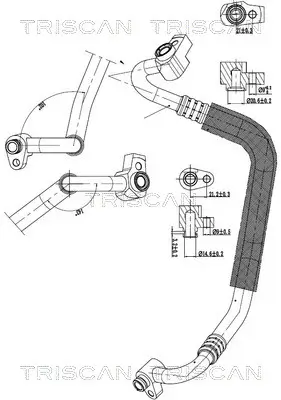 Hochdruck-/Niederdruckleitung, Klimaanlage TRISCAN 9010 16001 Bild Hochdruck-/Niederdruckleitung, Klimaanlage TRISCAN 9010 16001