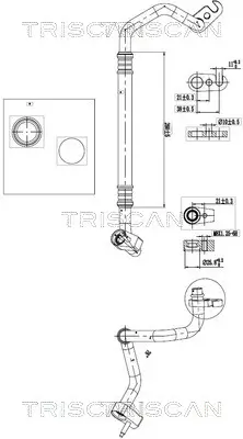 Hochdruck-/Niederdruckleitung, Klimaanlage hinten TRISCAN 9010 16003 Bild Hochdruck-/Niederdruckleitung, Klimaanlage hinten TRISCAN 9010 16003