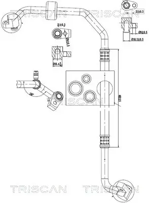 Hochdruck-/Niederdruckleitung, Klimaanlage vorne TRISCAN 9010 16004 Bild Hochdruck-/Niederdruckleitung, Klimaanlage vorne TRISCAN 9010 16004