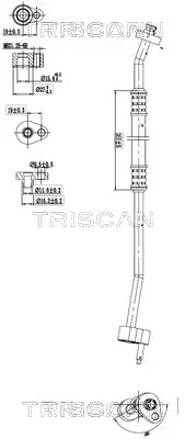 Hochdruck-/Niederdruckleitung, Klimaanlage vorne TRISCAN 9010 16005