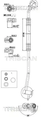 Hochdruck-/Niederdruckleitung, Klimaanlage TRISCAN 9010 16007 Bild Hochdruck-/Niederdruckleitung, Klimaanlage TRISCAN 9010 16007