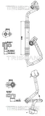 Hochdruck-/Niederdruckleitung, Klimaanlage TRISCAN 9010 16008