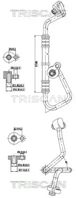 Hochdruck-/Niederdruckleitung, Klimaanlage TRISCAN 9010 16010