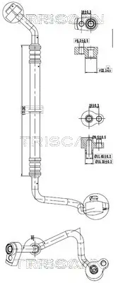 Hochdruck-/Niederdruckleitung, Klimaanlage TRISCAN 9010 16012 Bild Hochdruck-/Niederdruckleitung, Klimaanlage TRISCAN 9010 16012