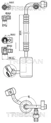 Hochdruck-/Niederdruckleitung, Klimaanlage hinten TRISCAN 9010 16013
