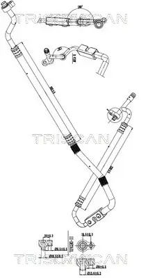 Hochdruck-/Niederdruckleitung, Klimaanlage TRISCAN 9010 16014 Bild Hochdruck-/Niederdruckleitung, Klimaanlage TRISCAN 9010 16014