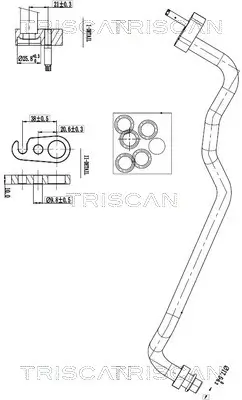 Hochdruck-/Niederdruckleitung, Klimaanlage hinten TRISCAN 9010 16018 Bild Hochdruck-/Niederdruckleitung, Klimaanlage hinten TRISCAN 9010 16018