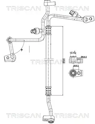 Hochdruck-/Niederdruckleitung, Klimaanlage TRISCAN 9010 16020