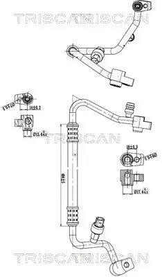 Hochdruck-/Niederdruckleitung, Klimaanlage TRISCAN 9010 16023 Bild Hochdruck-/Niederdruckleitung, Klimaanlage TRISCAN 9010 16023