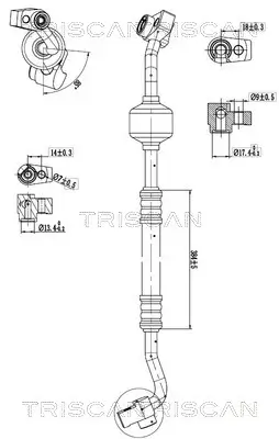 Hochdruck-/Niederdruckleitung, Klimaanlage TRISCAN 9010 16024 Bild Hochdruck-/Niederdruckleitung, Klimaanlage TRISCAN 9010 16024