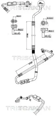 Hochdruck-/Niederdruckleitung, Klimaanlage TRISCAN 9010 16027 Bild Hochdruck-/Niederdruckleitung, Klimaanlage TRISCAN 9010 16027