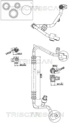 Hochdruck-/Niederdruckleitung, Klimaanlage TRISCAN 9010 16029 Bild Hochdruck-/Niederdruckleitung, Klimaanlage TRISCAN 9010 16029