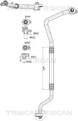 Hochdruck-/Niederdruckleitung, Klimaanlage vorne TRISCAN 9010 16031 Bild Hochdruck-/Niederdruckleitung, Klimaanlage vorne TRISCAN 9010 16031