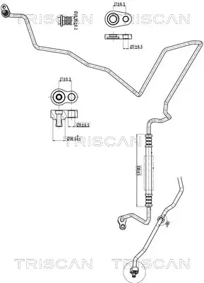 Hochdruck-/Niederdruckleitung, Klimaanlage TRISCAN 9010 16032