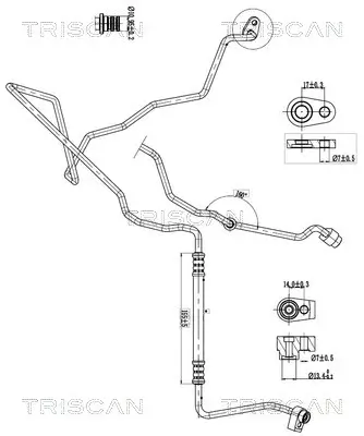 Hochdruck-/Niederdruckleitung, Klimaanlage TRISCAN 9010 16033 Bild Hochdruck-/Niederdruckleitung, Klimaanlage TRISCAN 9010 16033