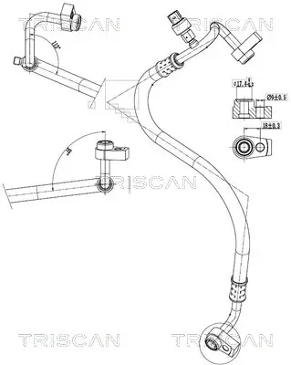 Hochdruck-/Niederdruckleitung, Klimaanlage TRISCAN 9010 16034