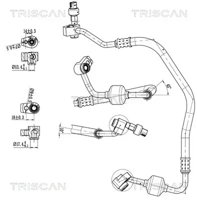 Hochdruck-/Niederdruckleitung, Klimaanlage TRISCAN 9010 16036