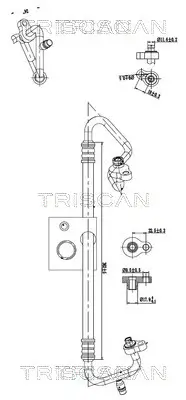 Hochdruck-/Niederdruckleitung, Klimaanlage TRISCAN 9010 16038 Bild Hochdruck-/Niederdruckleitung, Klimaanlage TRISCAN 9010 16038