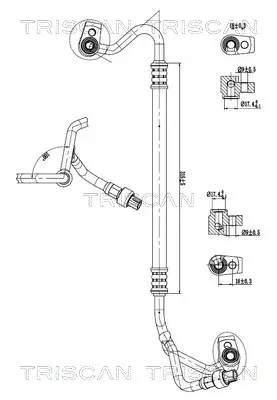Hochdruck-/Niederdruckleitung, Klimaanlage TRISCAN 9010 16041